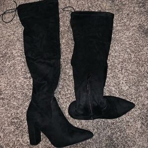 Shoedazzle over the knee heeled boots